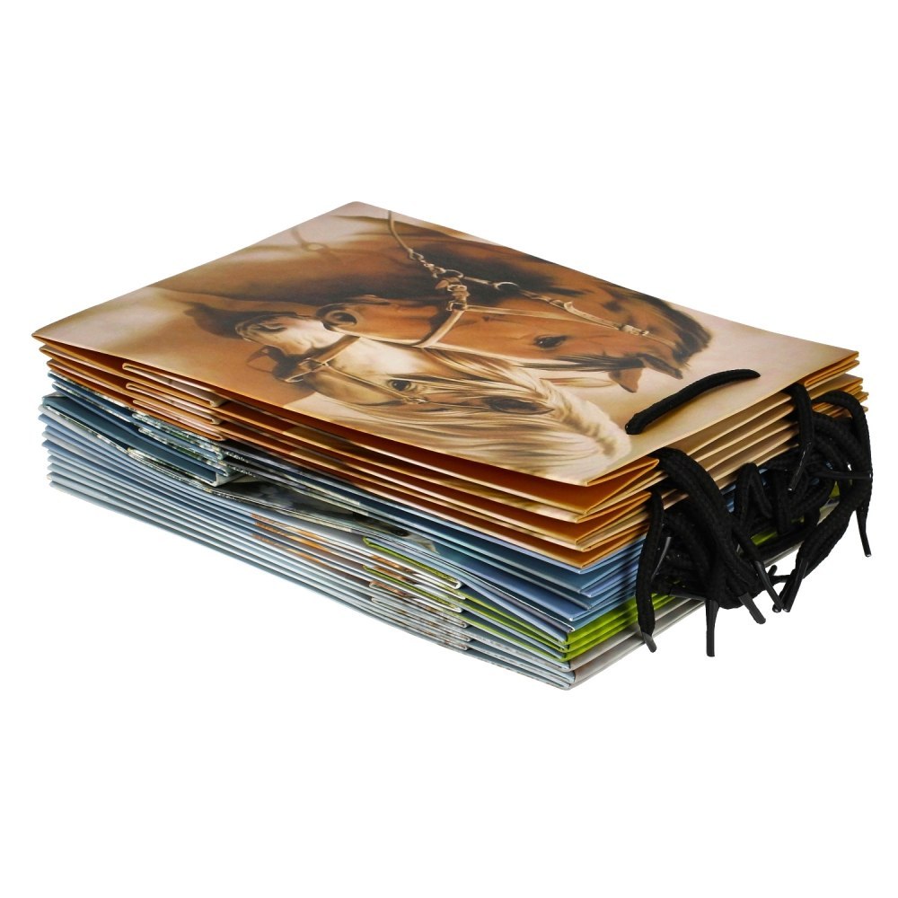 DECORATIVE BAG 15X24 CM HORSES PACK 12 PCS. W&K JYWK500S